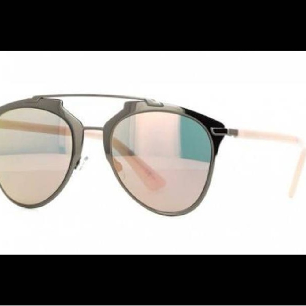 Dior Sleek Black and Pink Sunglasses with Double Bridge